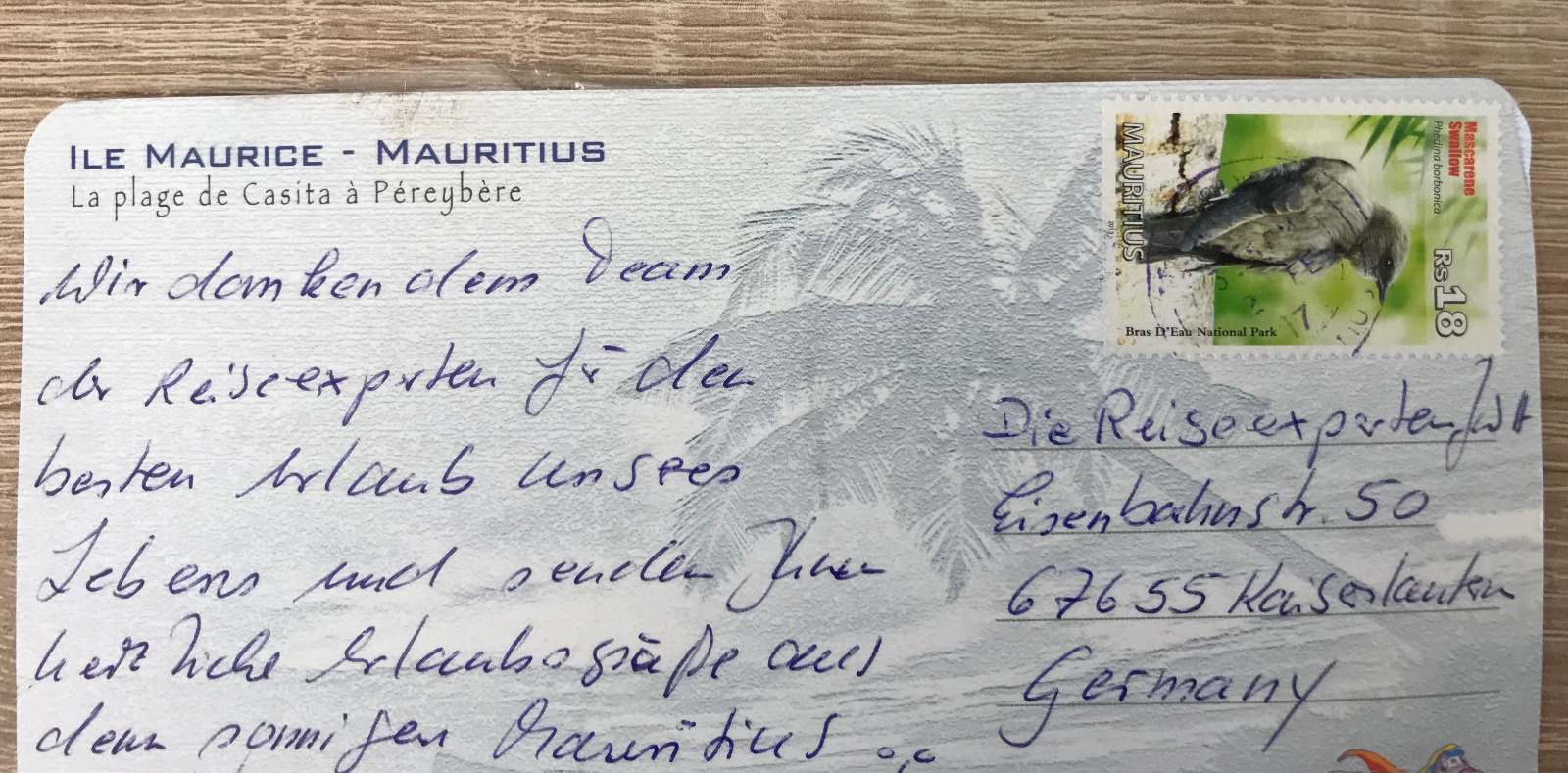 Postkarte aus Mauritius